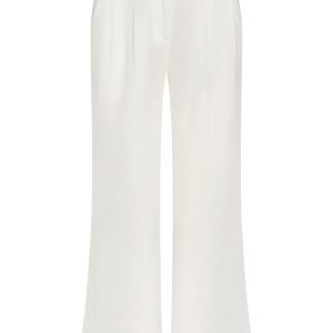 Casablanca Pants Long - White Linen