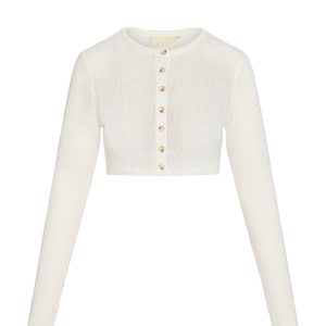 Genoa Cardigan - Ivory Open Jersey