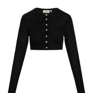Genoa Cardigan - Black Open Jersey