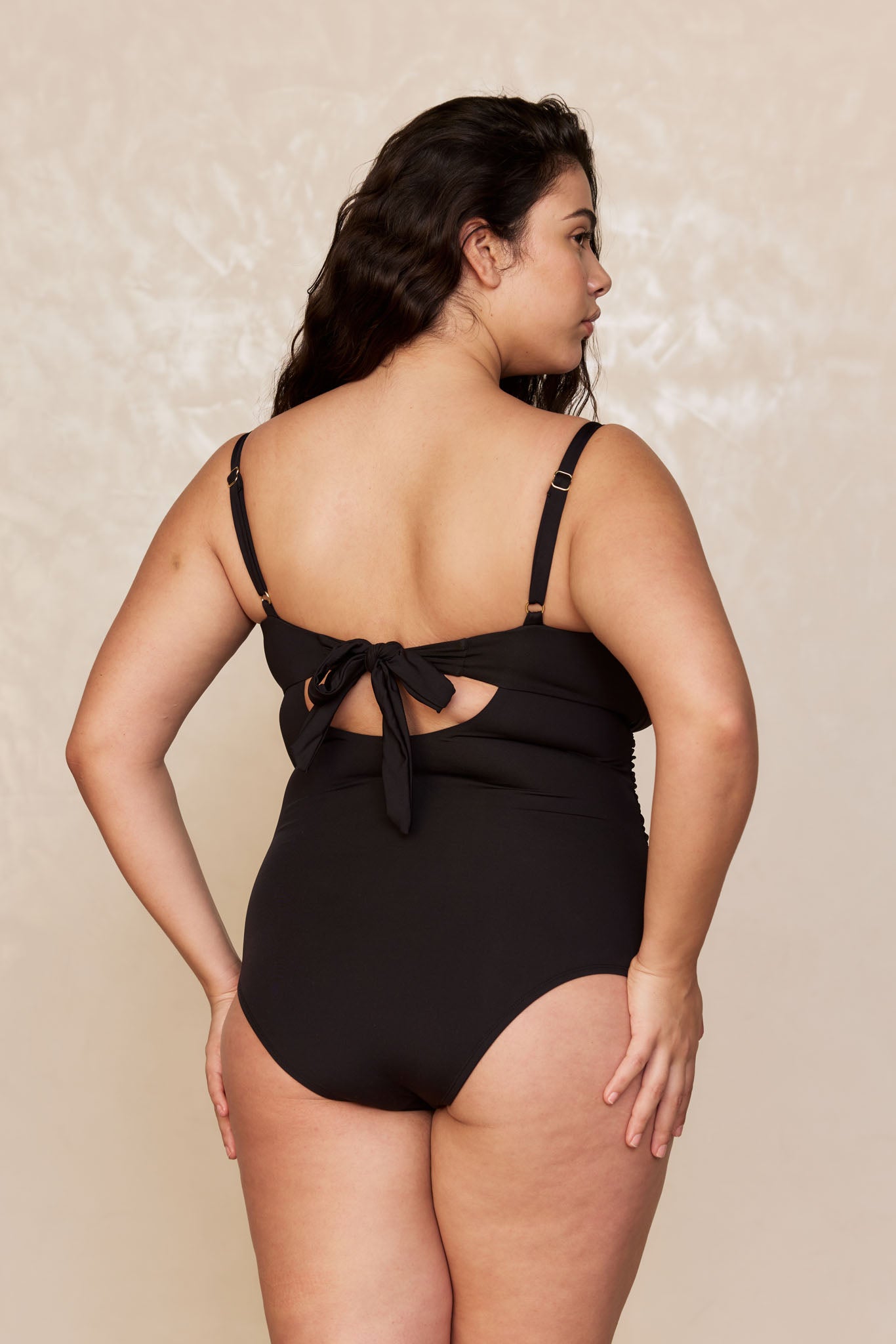 Bordeaux One Piece (Full Coverage) - Black - Image 7
