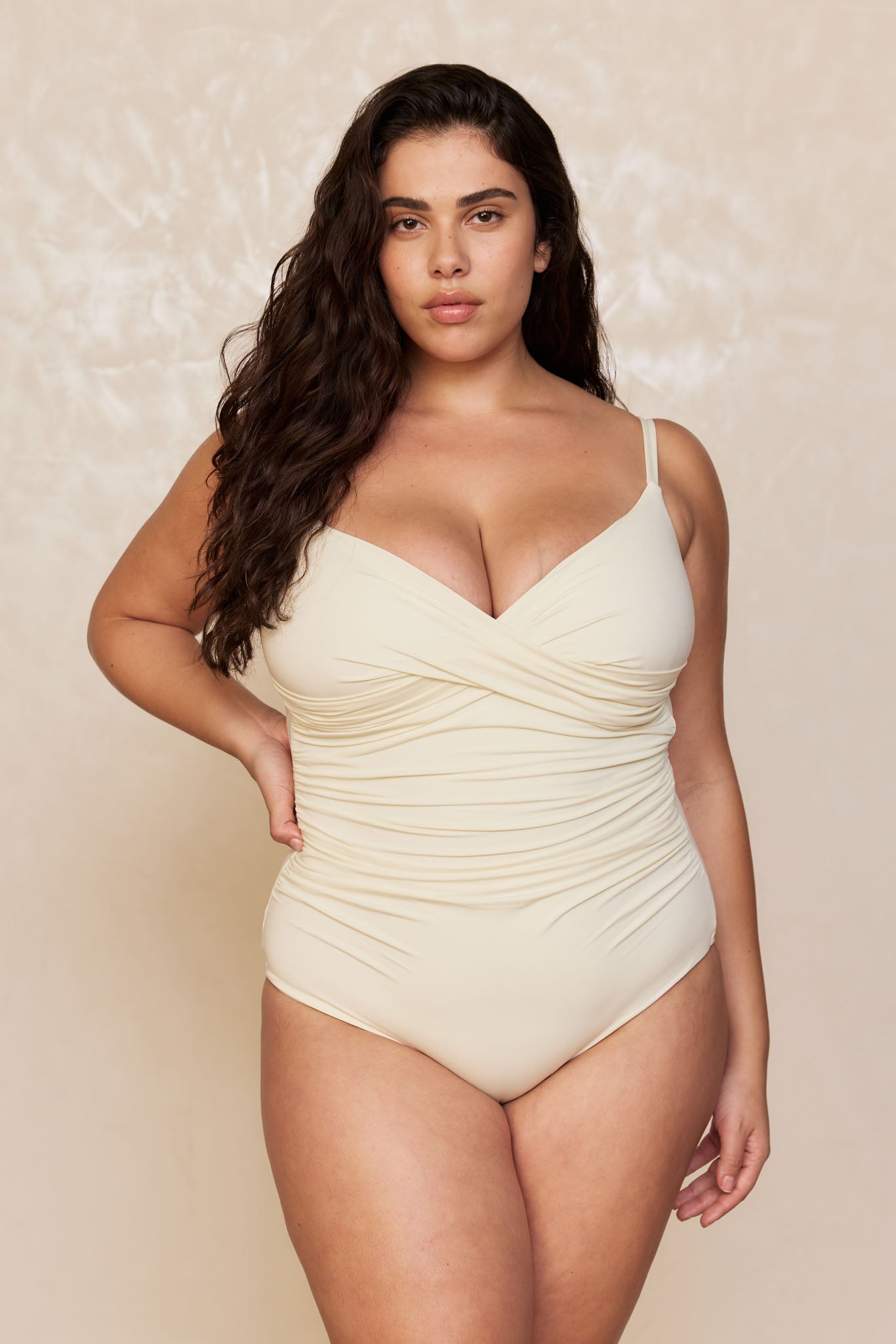 Bordeaux One Piece (Full Coverage) - Ivory - Image 7