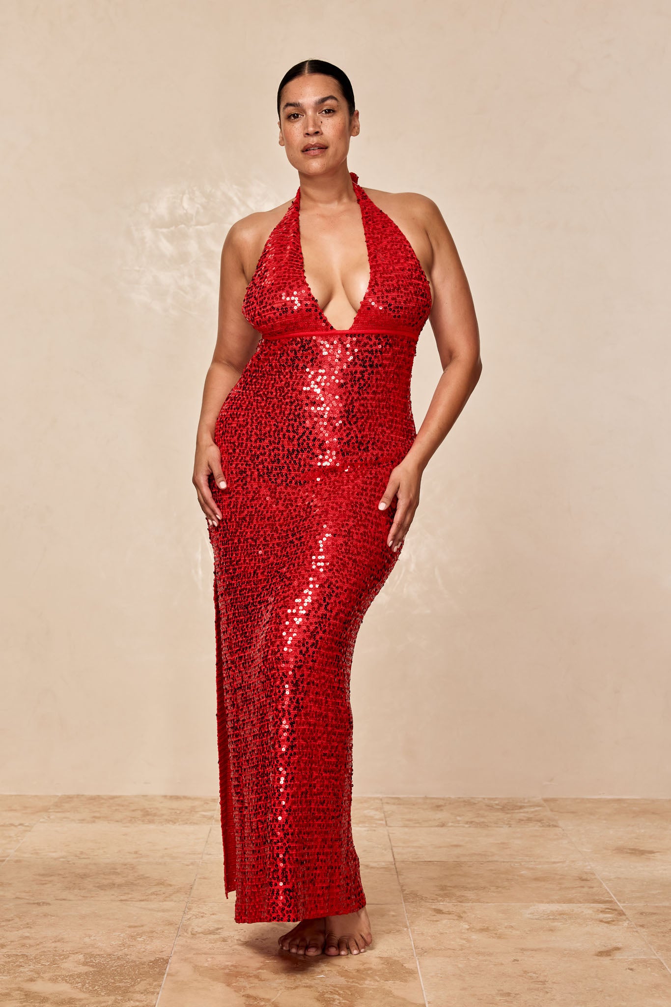 Catania Dress - Chili Pepper Sequin - Image 5