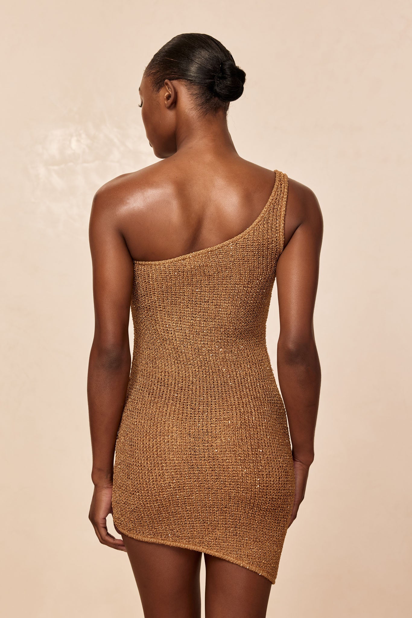 Taormina Dress - Antique Gold Sequin Knit - Image 5