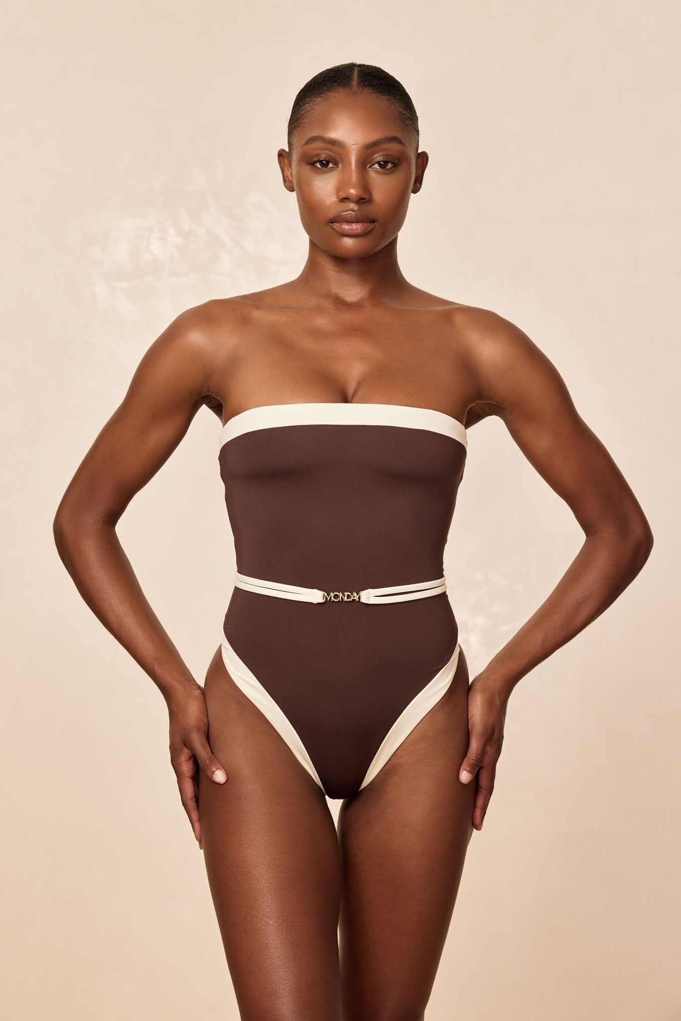 Miami One Piece - Espresso/Ivory - Image 7