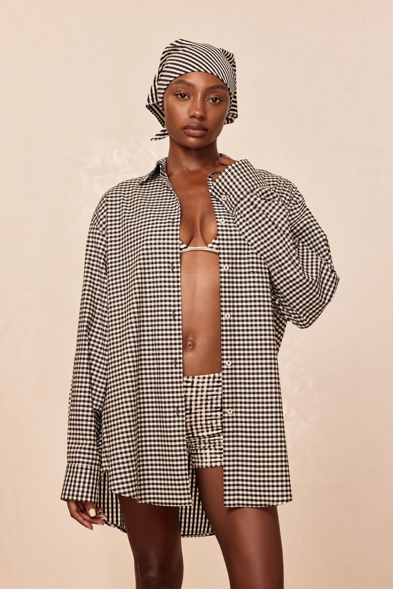La Jolla Shirt - Black Gingham - Image 3