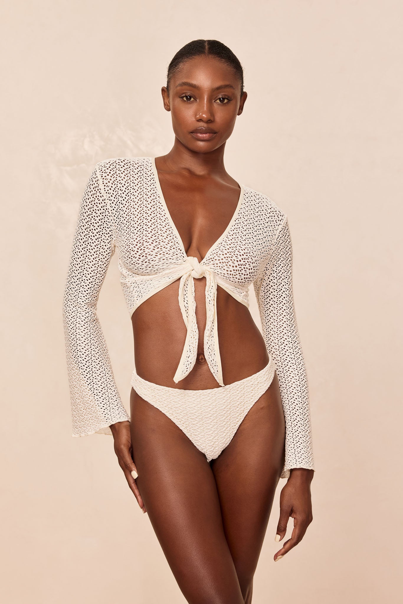 St. Barth's Top - Ivory Crochet - Image 3