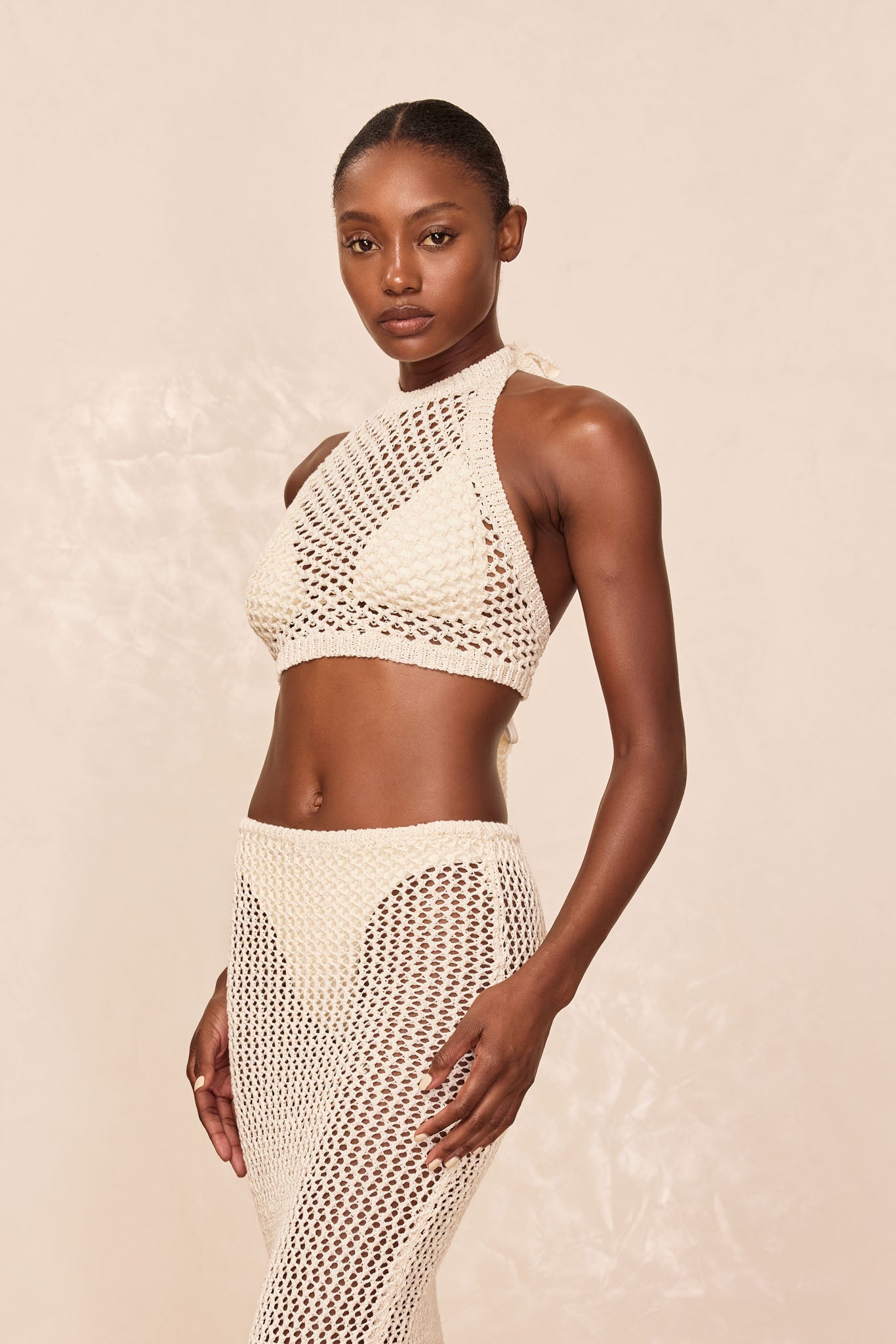Napoli Top - Ivory Chunky Crochet - Image 2