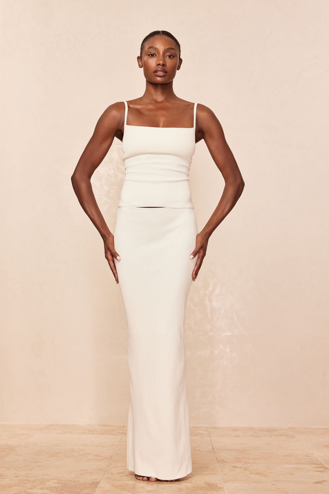 Fontelina Skirt - Ivory Knit Rib - Image 4