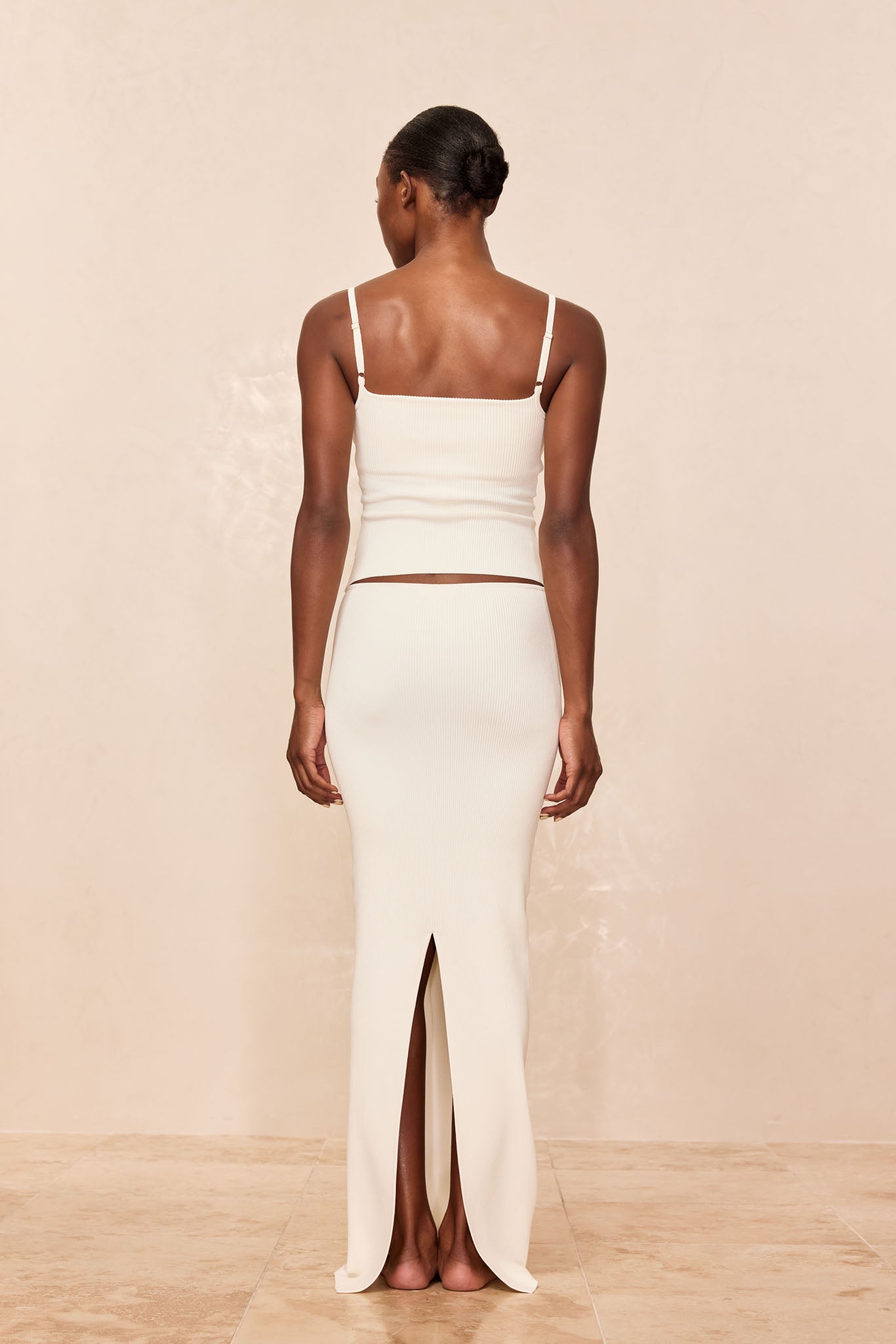 Fontelina Skirt - Ivory Knit Rib - Image 5