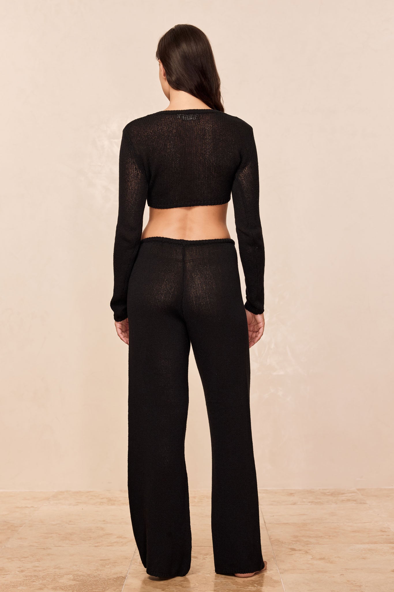 Genoa Cardigan - Black Open Jersey - Image 5