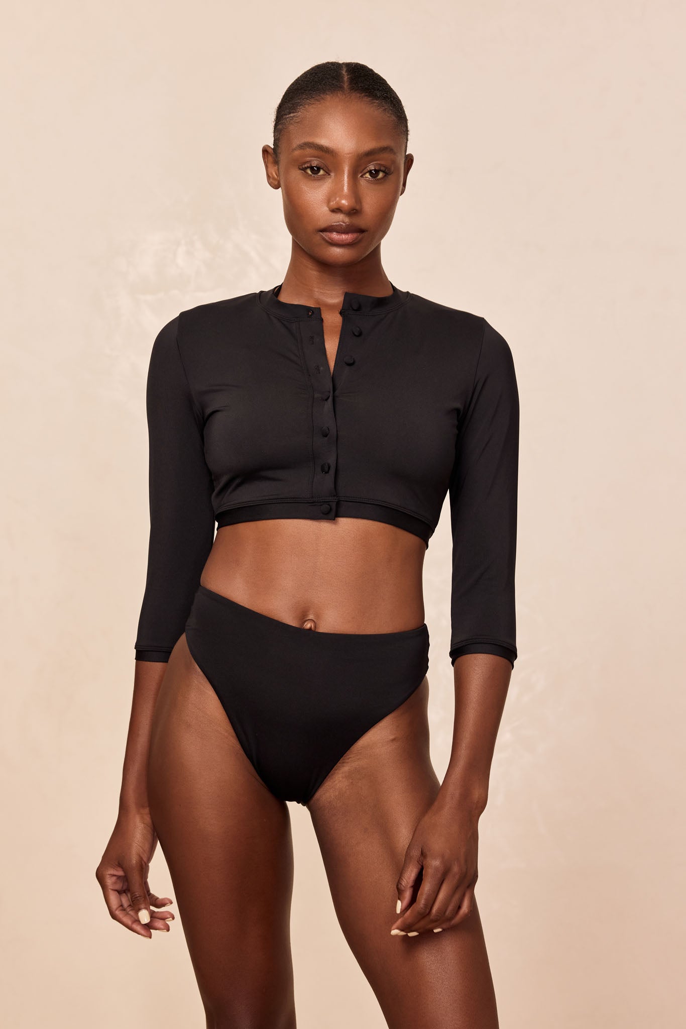 Crete Swim Cardi - Black - Image 7