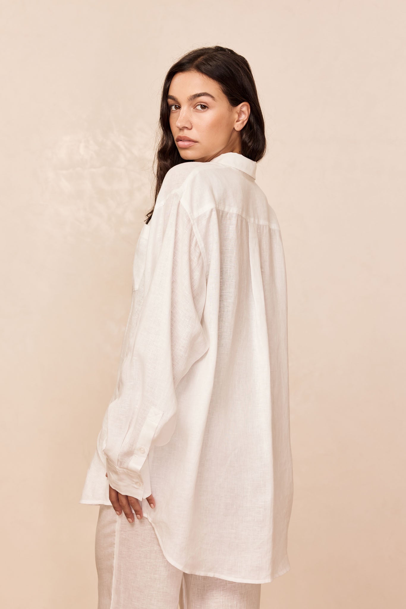 La Jolla Linen Shirt - White Linen - Image 8