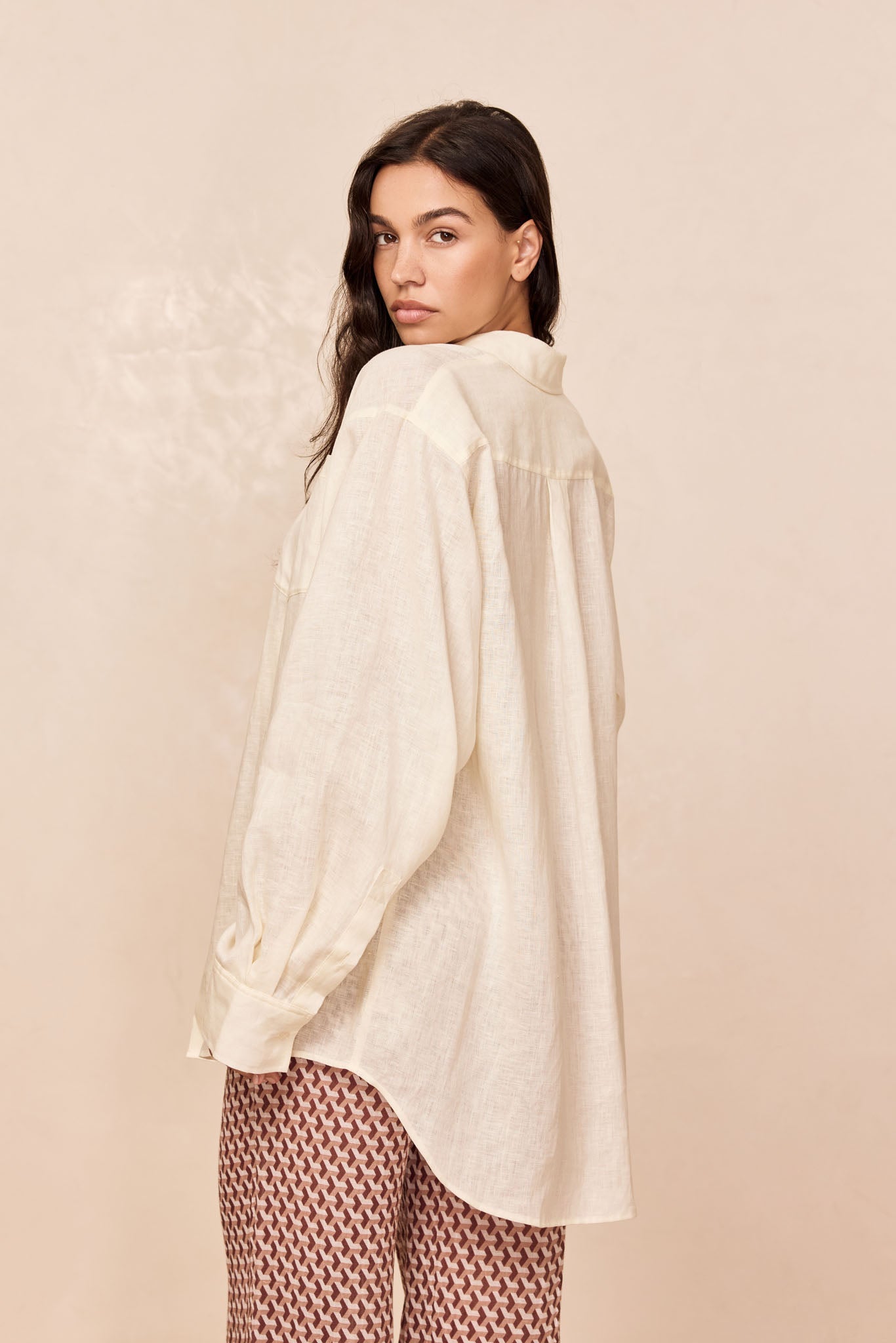 La Jolla Linen Shirt - Ivory Linen - Image 4