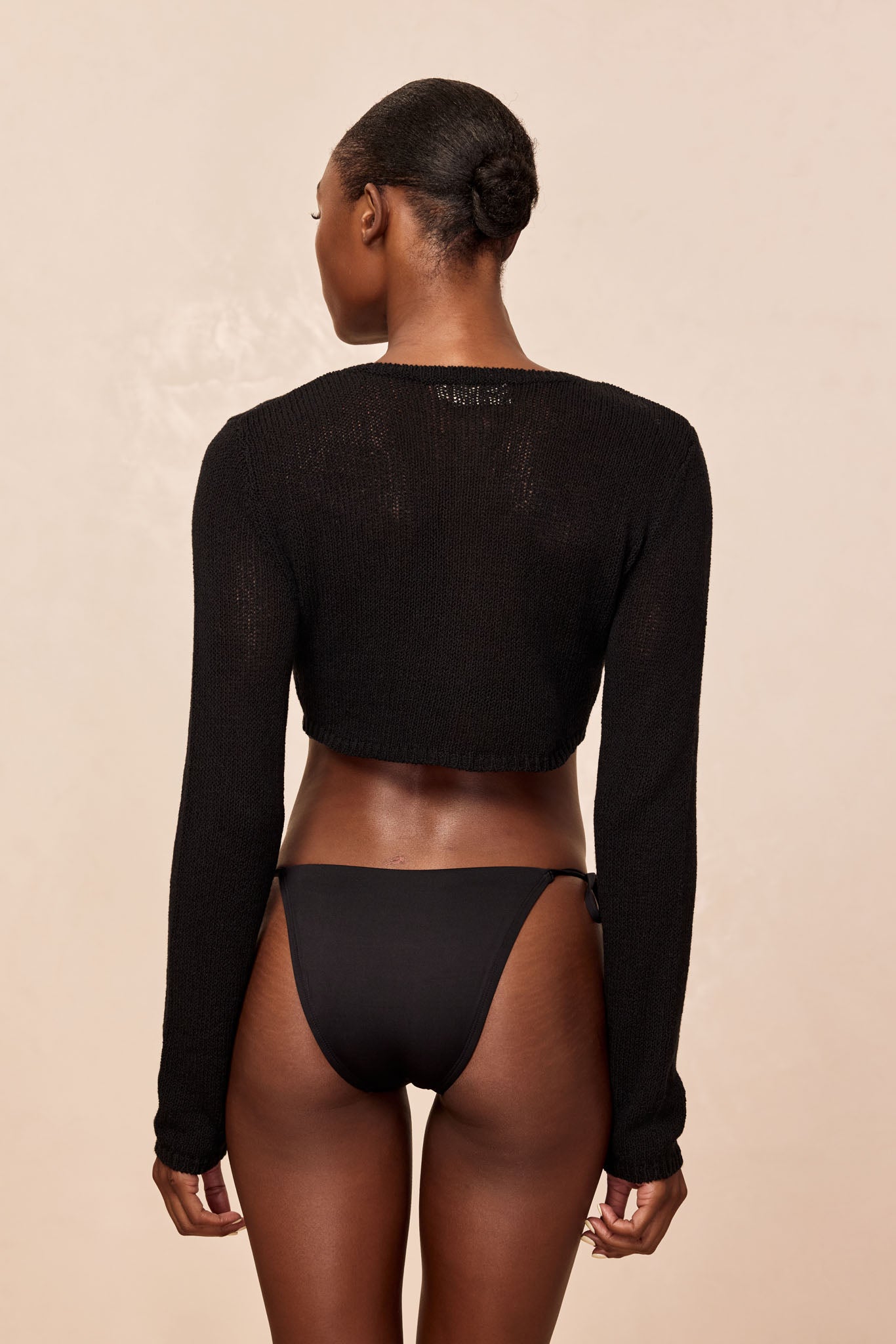 Genoa Cardigan - Black Open Jersey - Image 7