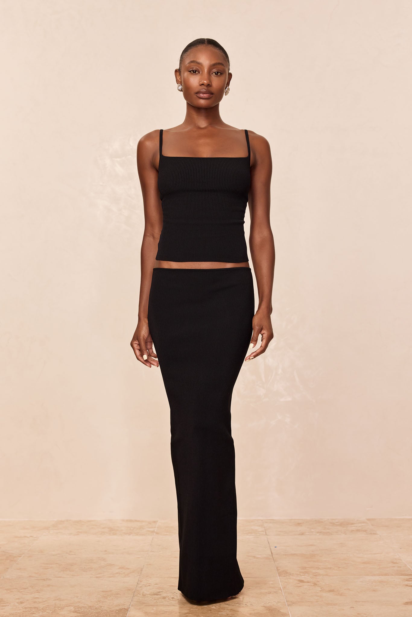 Provence Top - Black Knit Rib - Image 5