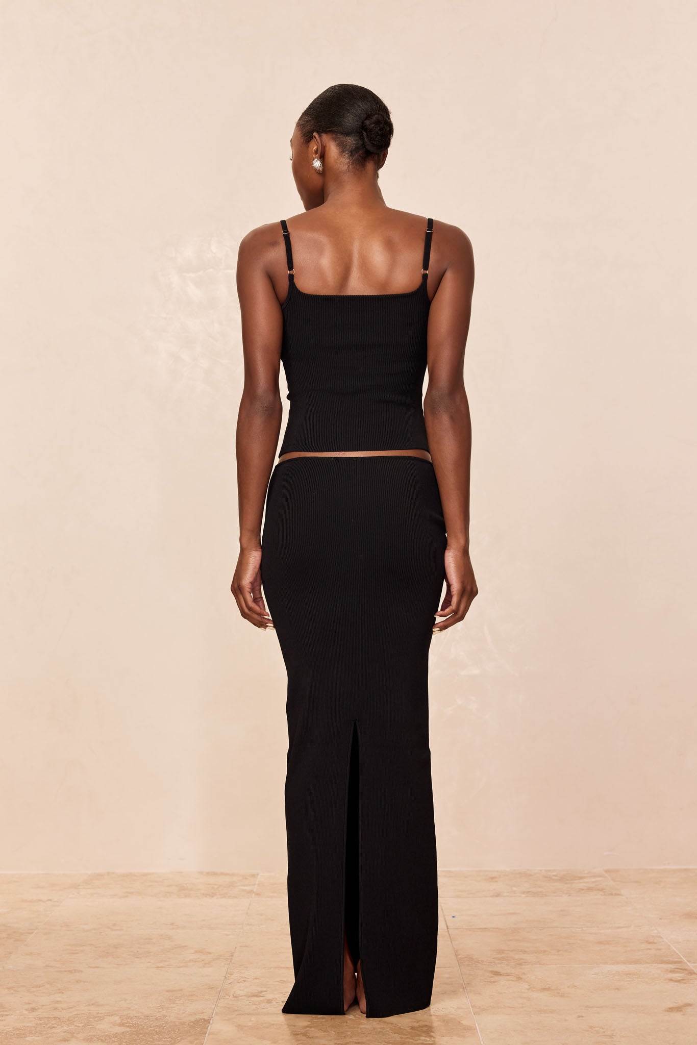 Fontelina Skirt - Black Knit Rib - Image 4