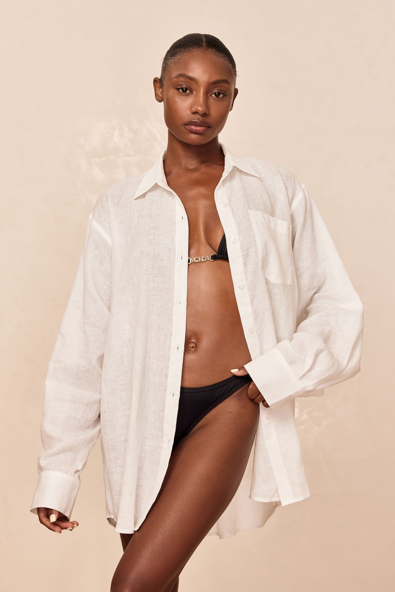 La Jolla Linen Shirt - White Linen - Image 6