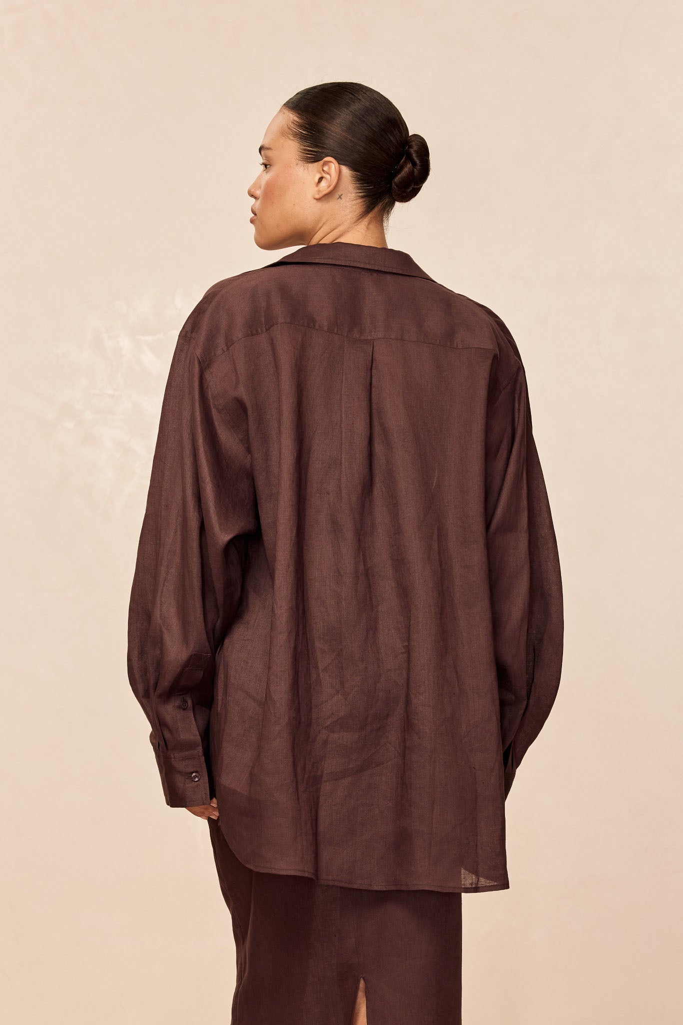La Jolla Linen Shirt - Espresso Linen - Image 4
