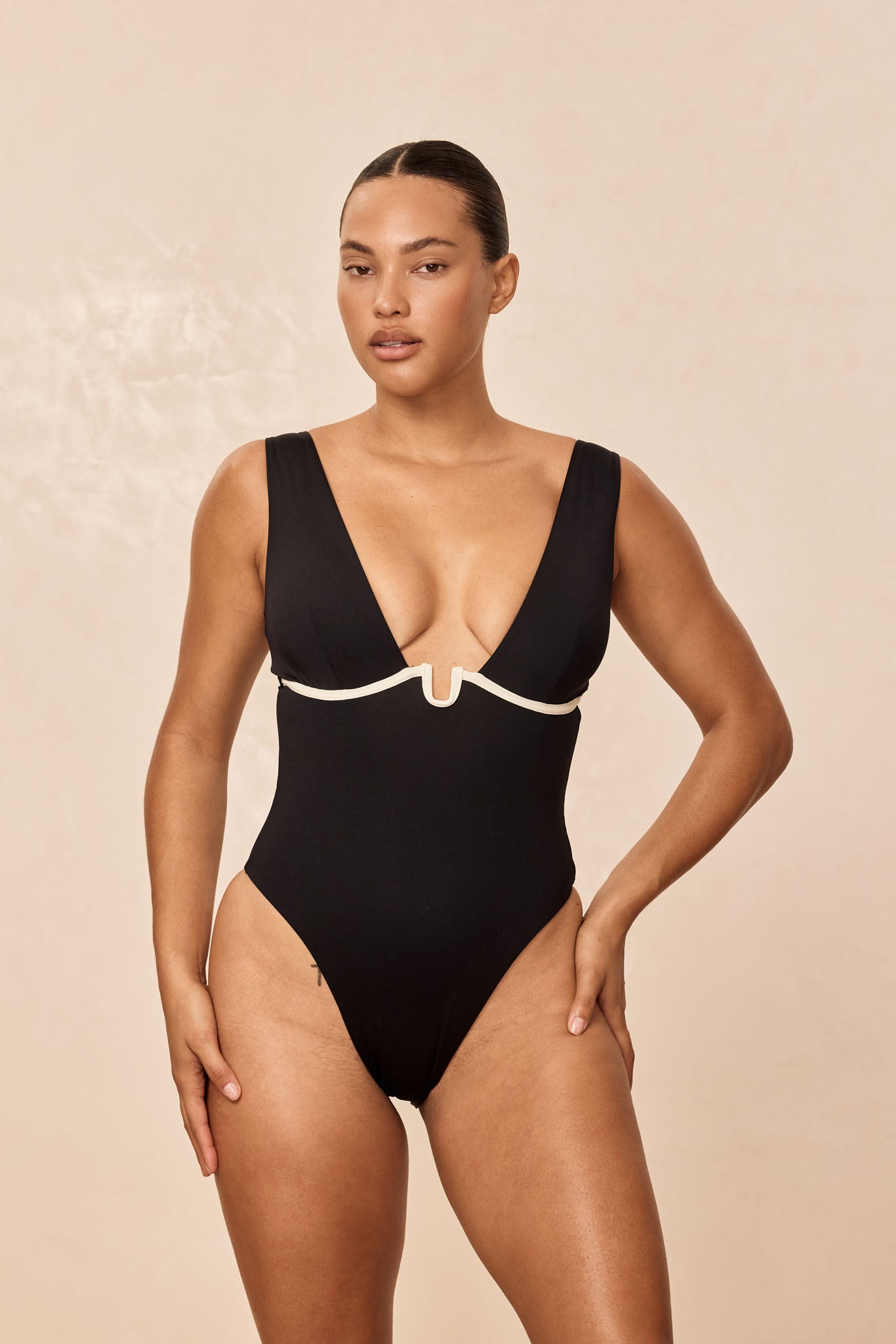 Milos One Piece - Black/Ivory - Image 7