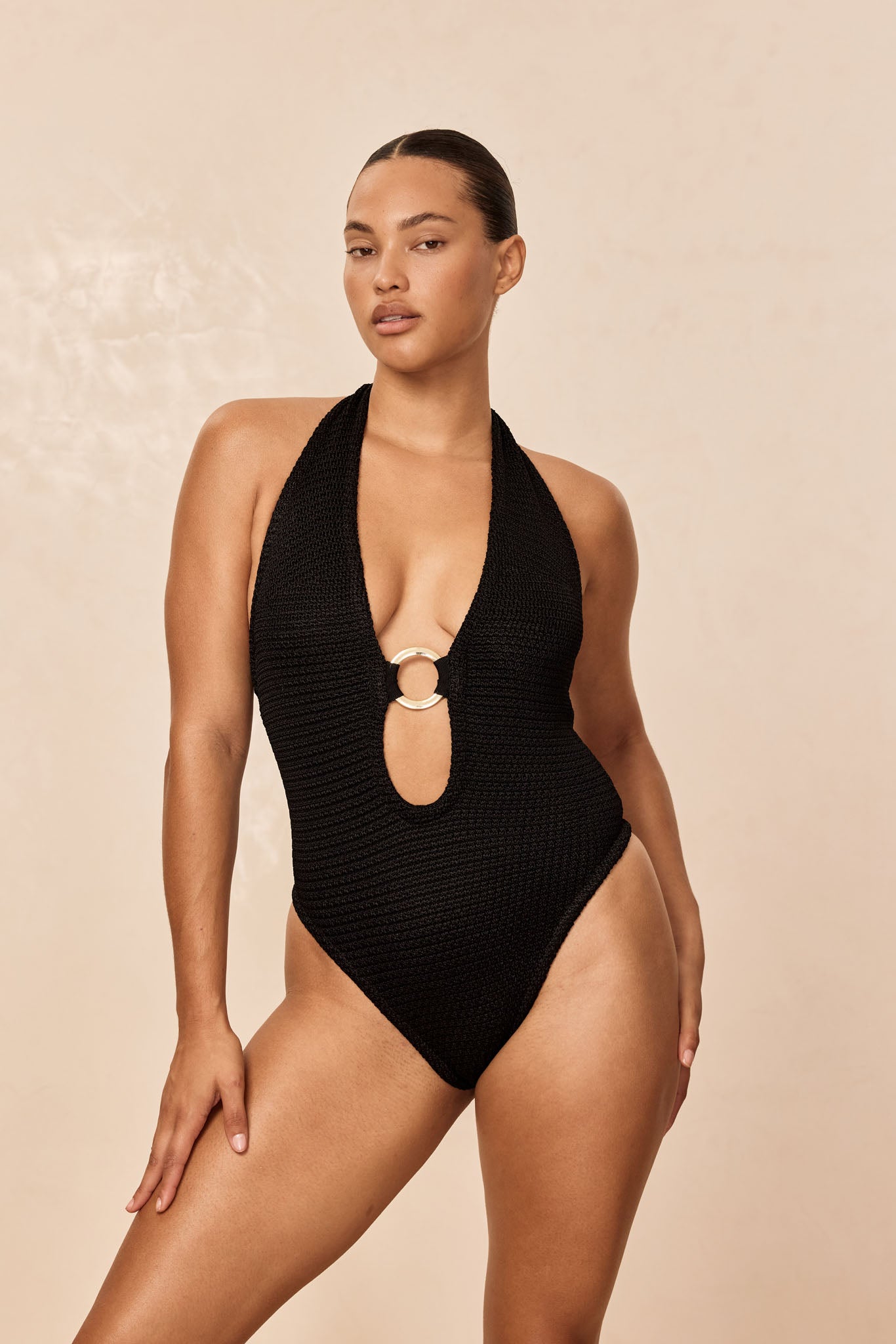 Montego Bodysuit - Black Treble Knit - Image 3