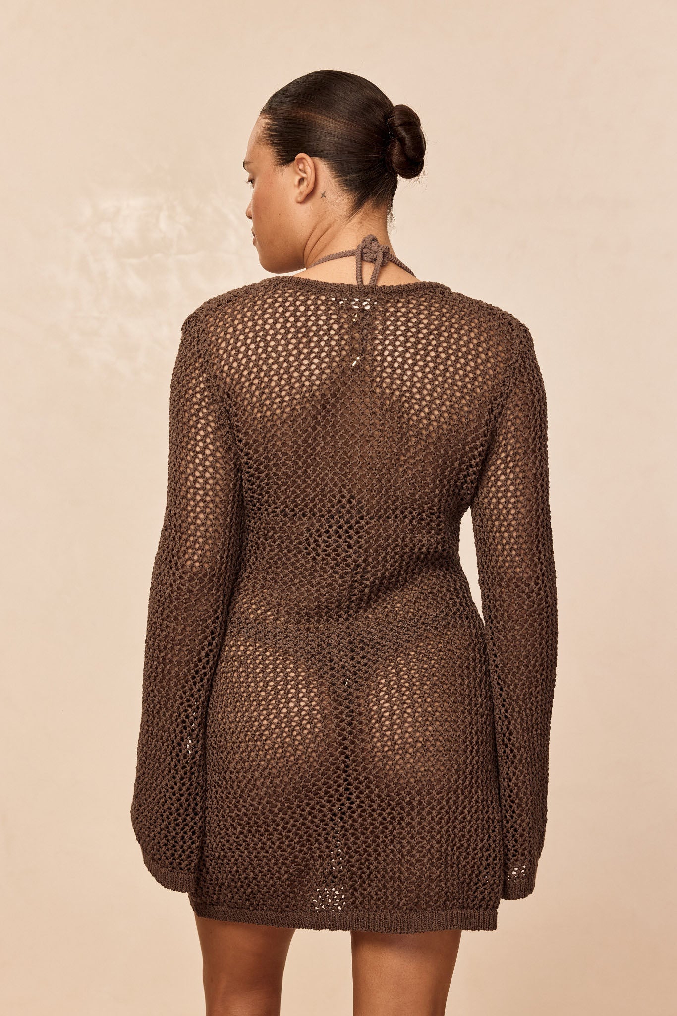 Montego Mini Dress - Stone Petit Crochet - Image 4