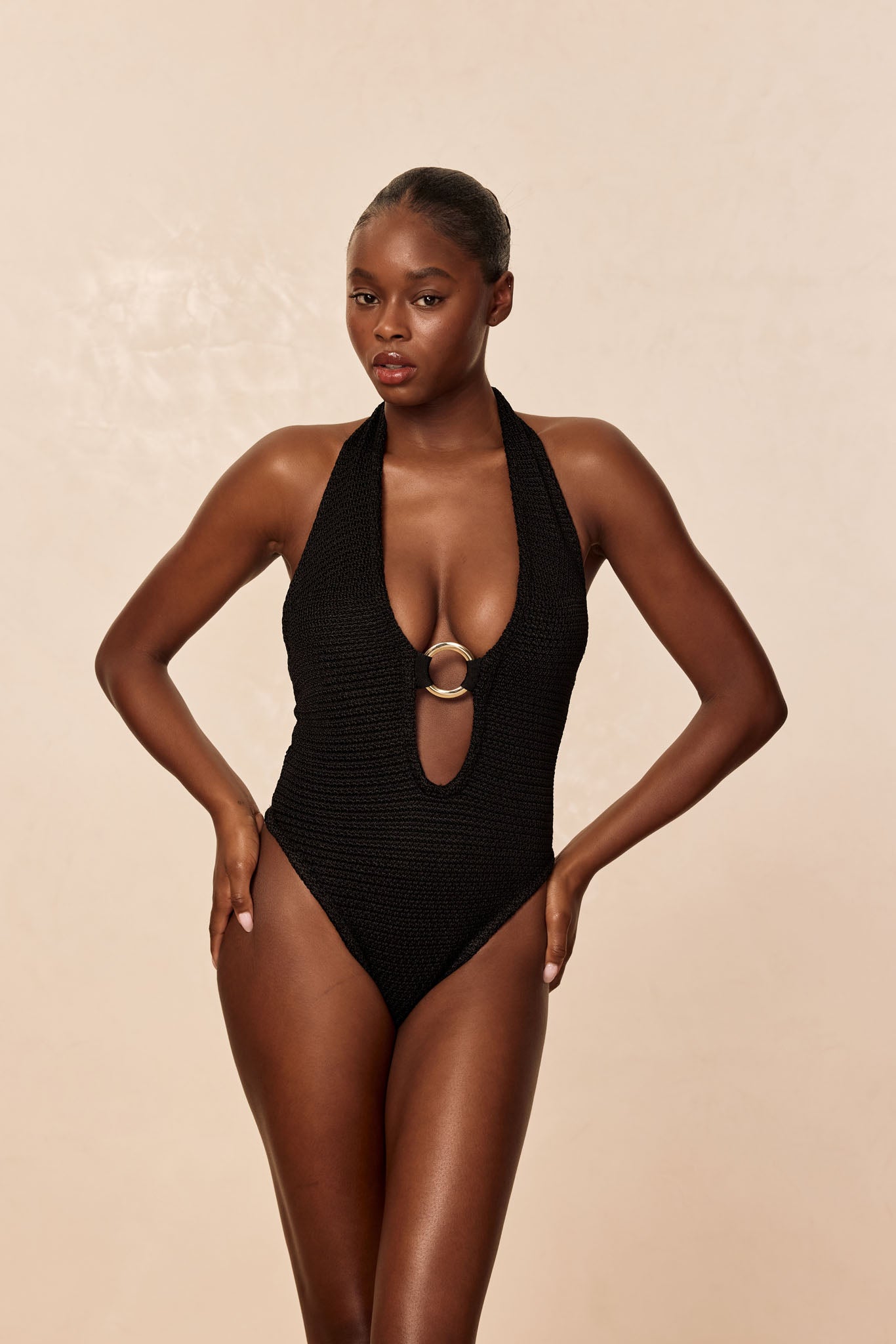 Montego Bodysuit - Black Treble Knit - Image 6
