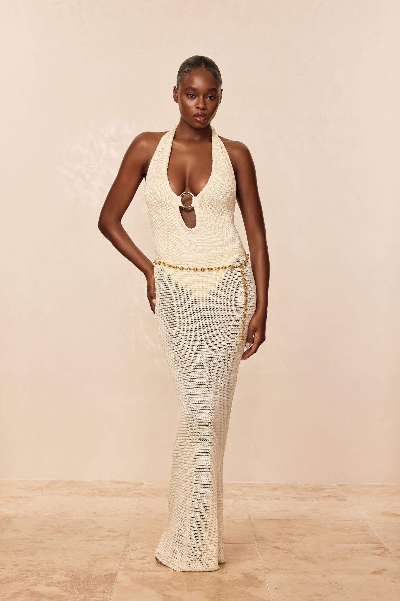Montego Bodysuit - Ivory Shiny Treble Knit - Image 4