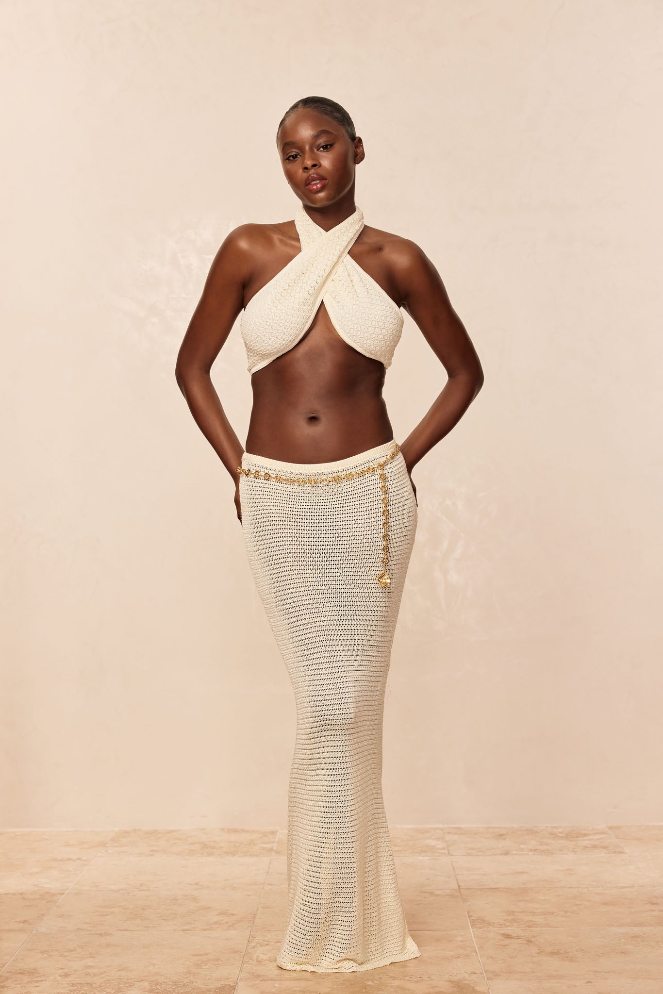 Ramatuelle Top - Ivory Lace Crochet - Image 7