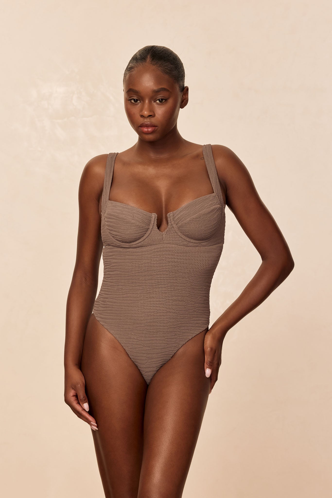 Clovelly One Piece - Stone Crinkle - Image 3