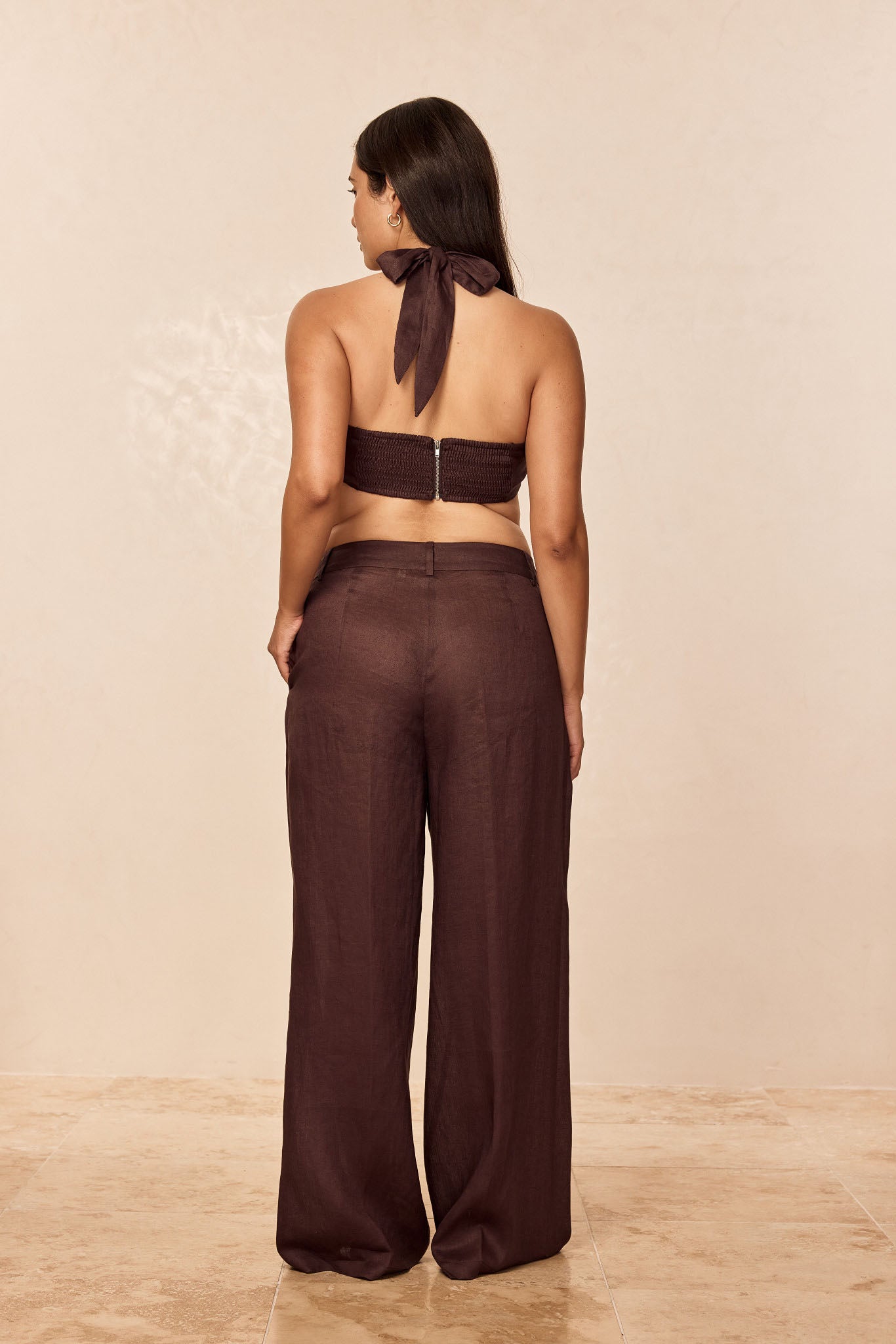 Casablanca Pants - Espresso Linen - Image 5