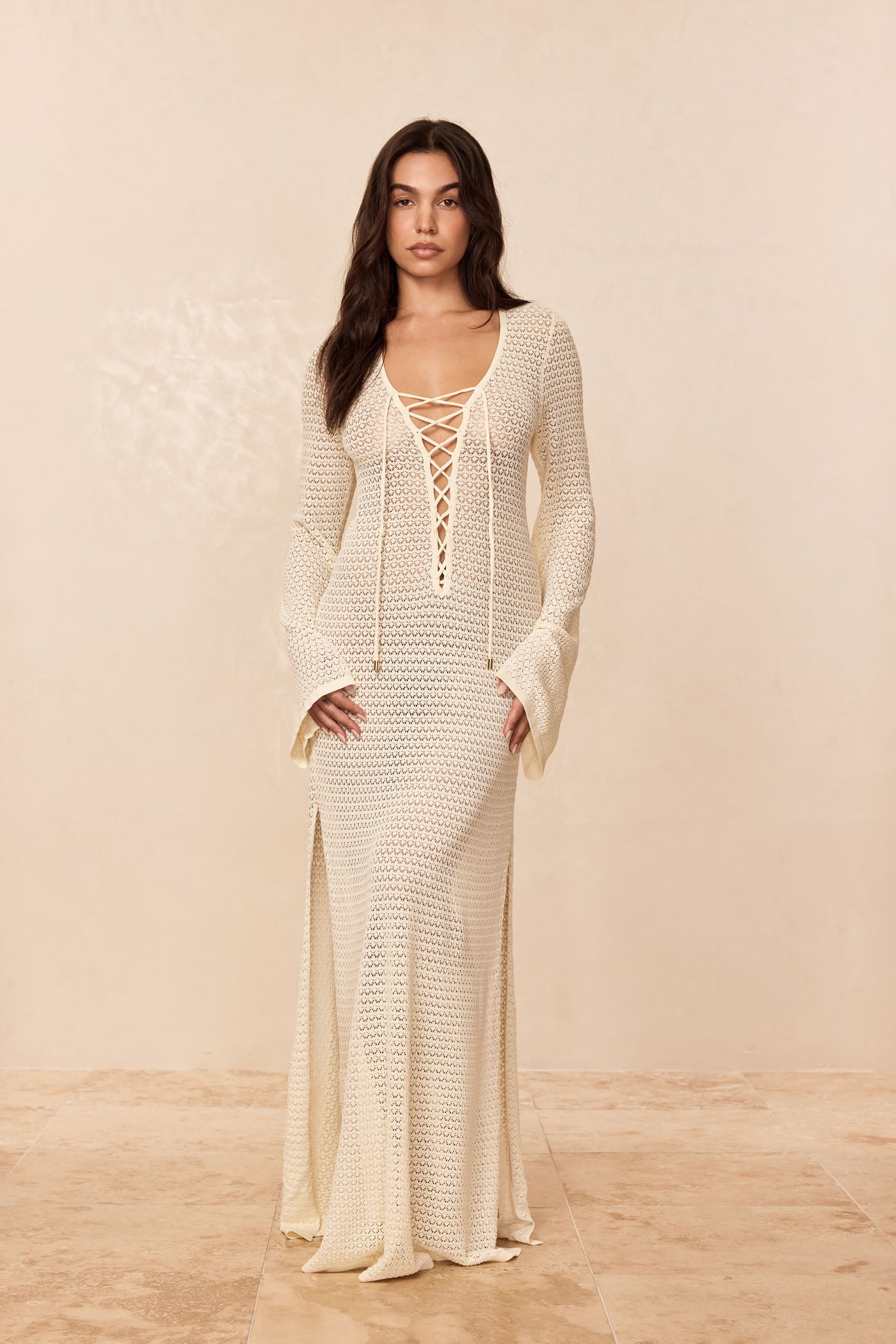 Corossol Dress - Ivory Lace Crochet - Image 3
