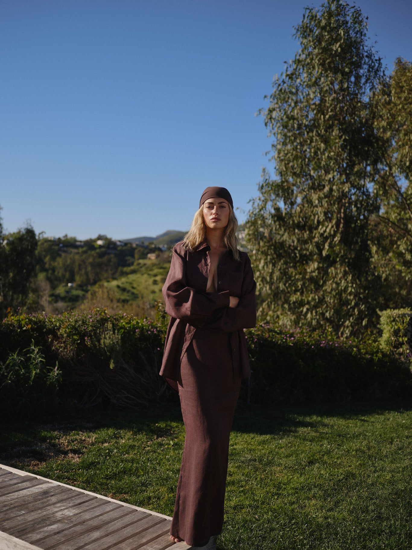 La Jolla Linen Shirt - Espresso Linen - Image 6