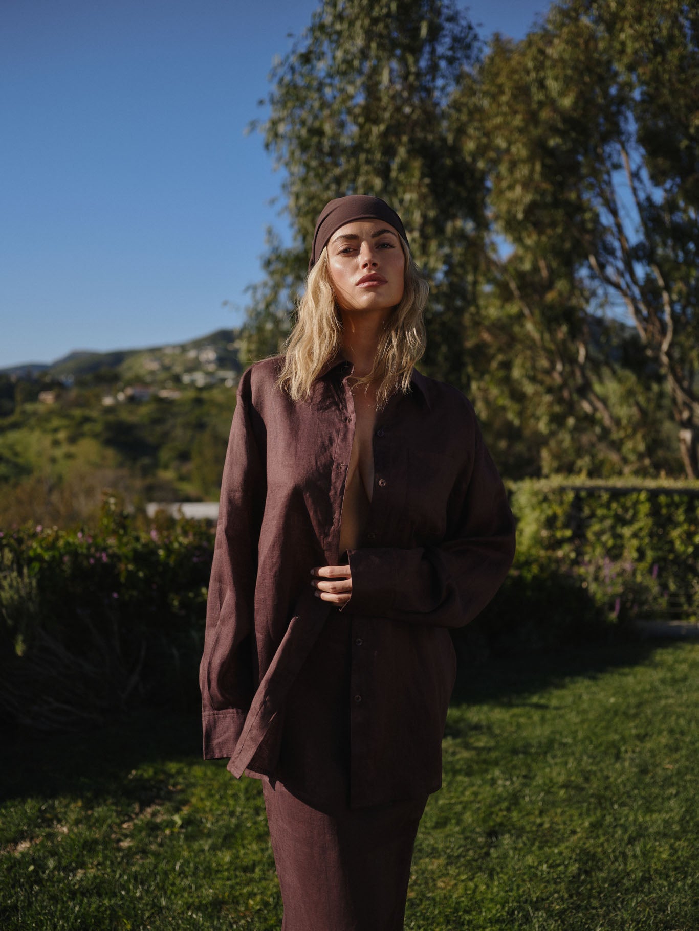 La Jolla Linen Shirt - Espresso Linen - Image 2