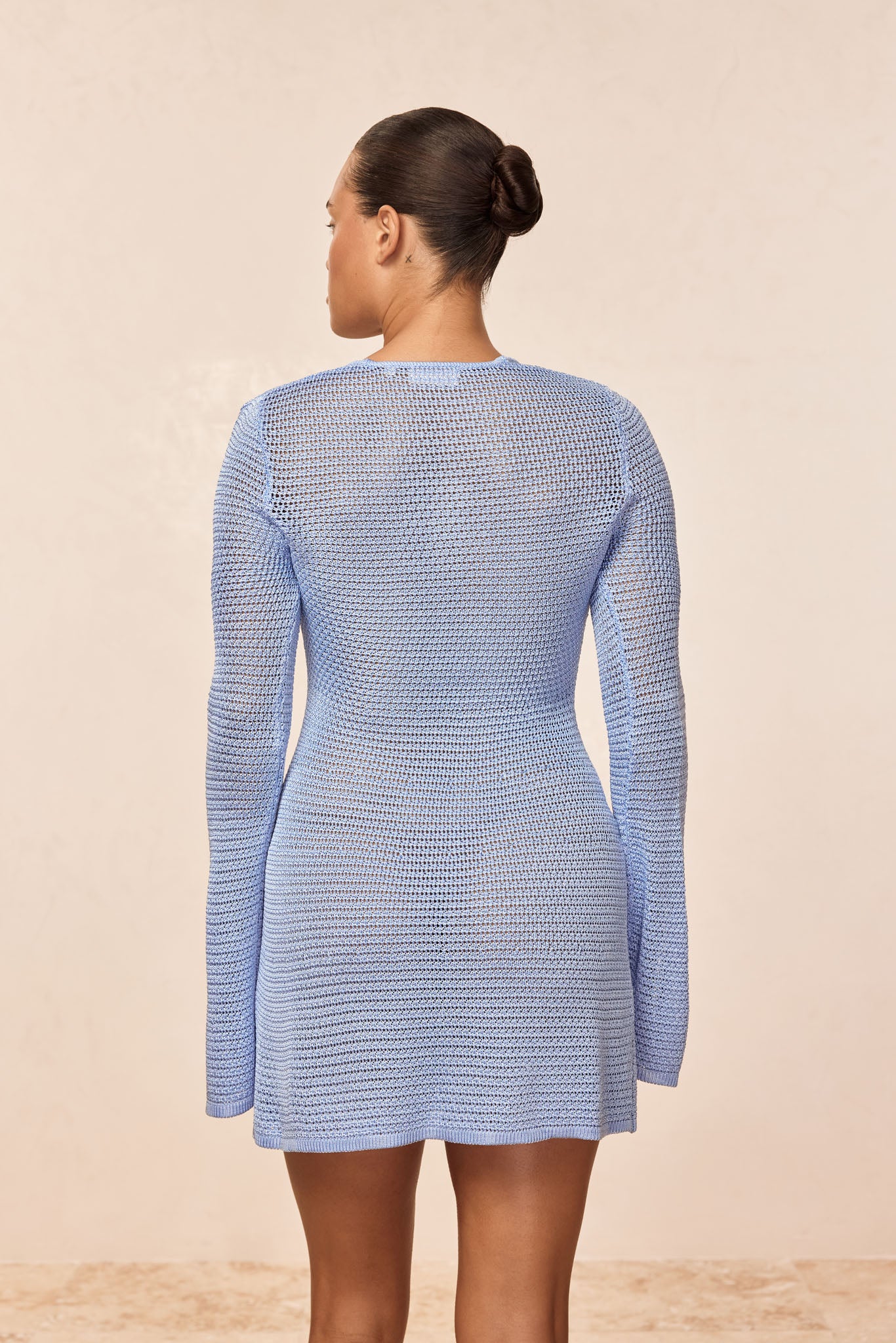 Montego Mini Dress - Sky Treble Knit - Image 4