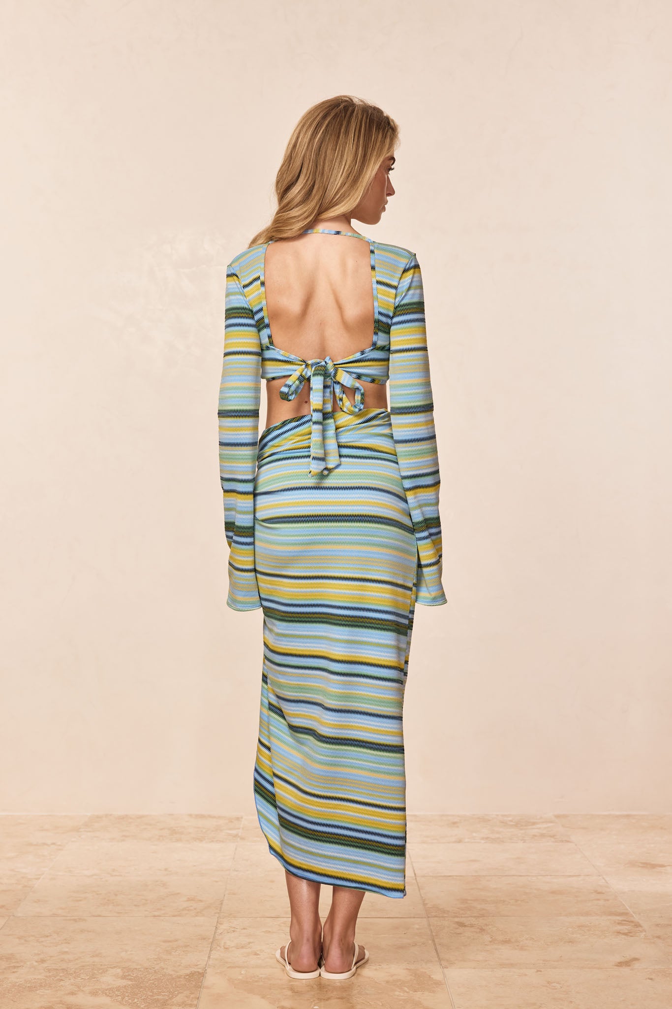 Andros Sarong - Sardinia Stripe Azure - Image 4