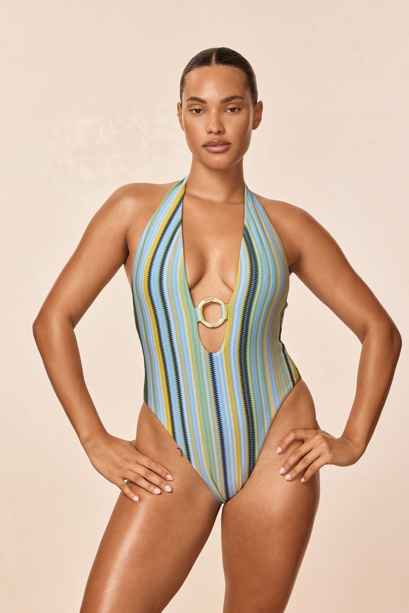 Montego One Piece - Sardinia Stripe Azure - Image 5