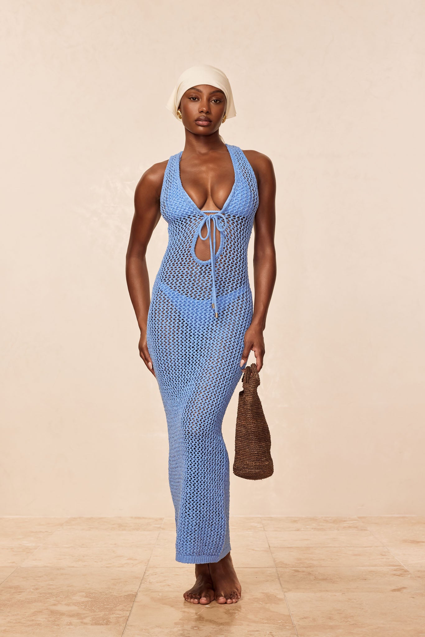 Monte Carlo Tie Dress - Azure Petit Crochet - Image 5