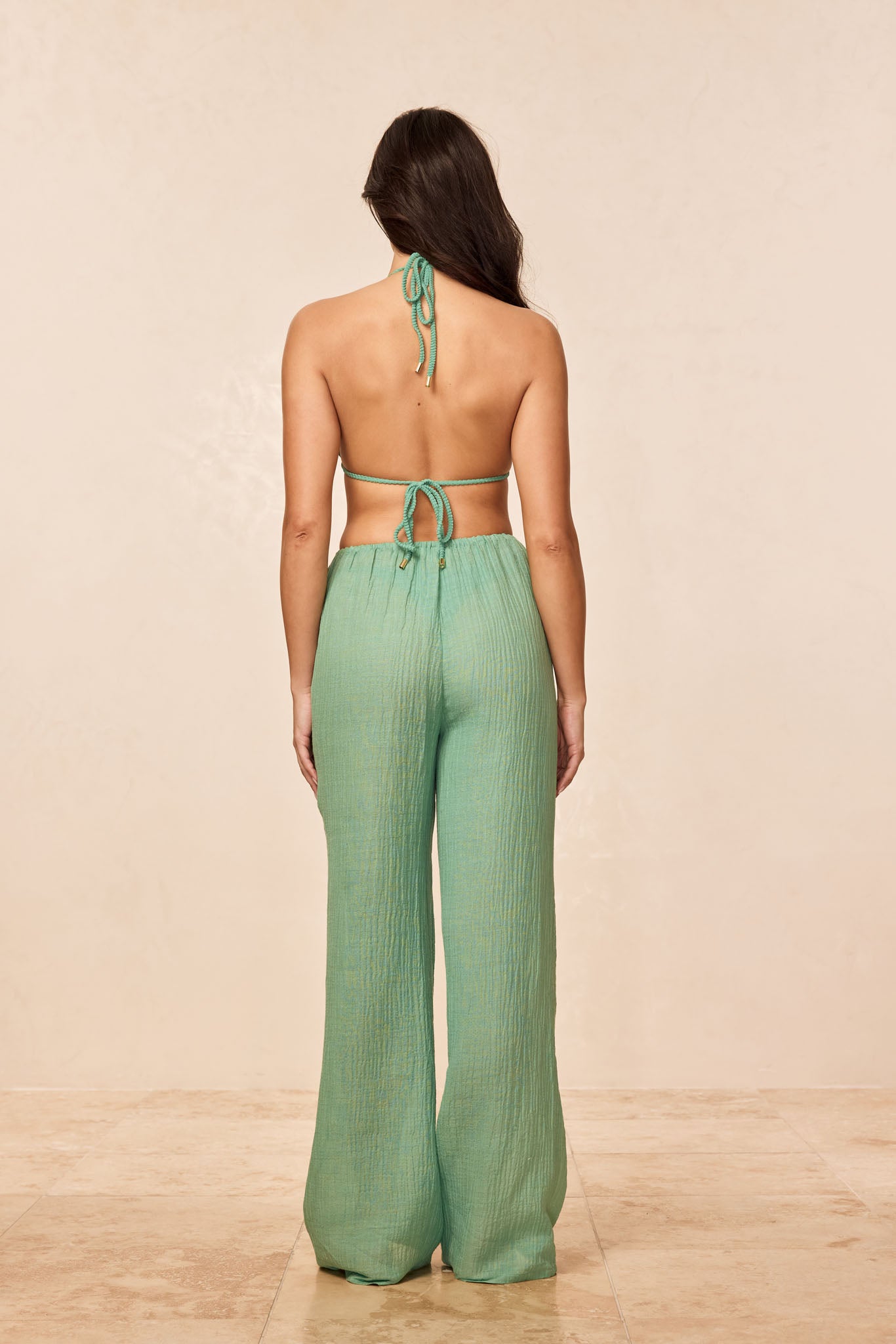 Belize Pant - Pond Crinkle Linen - Image 5