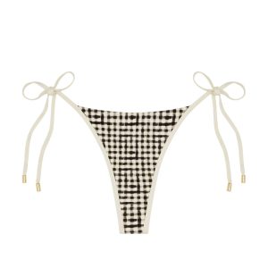 Palma Thong Colorblock - Black Gingham