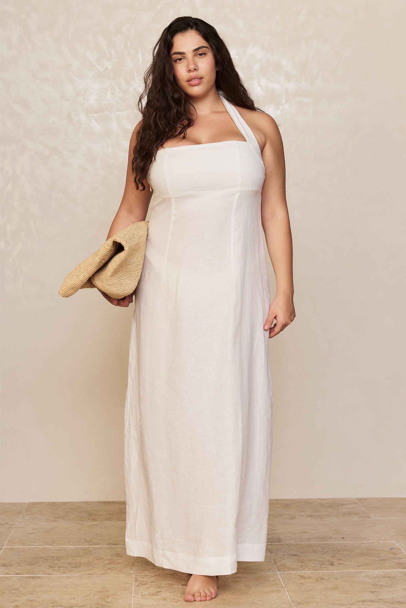 Montserrat Dress - White Linen - Image 7