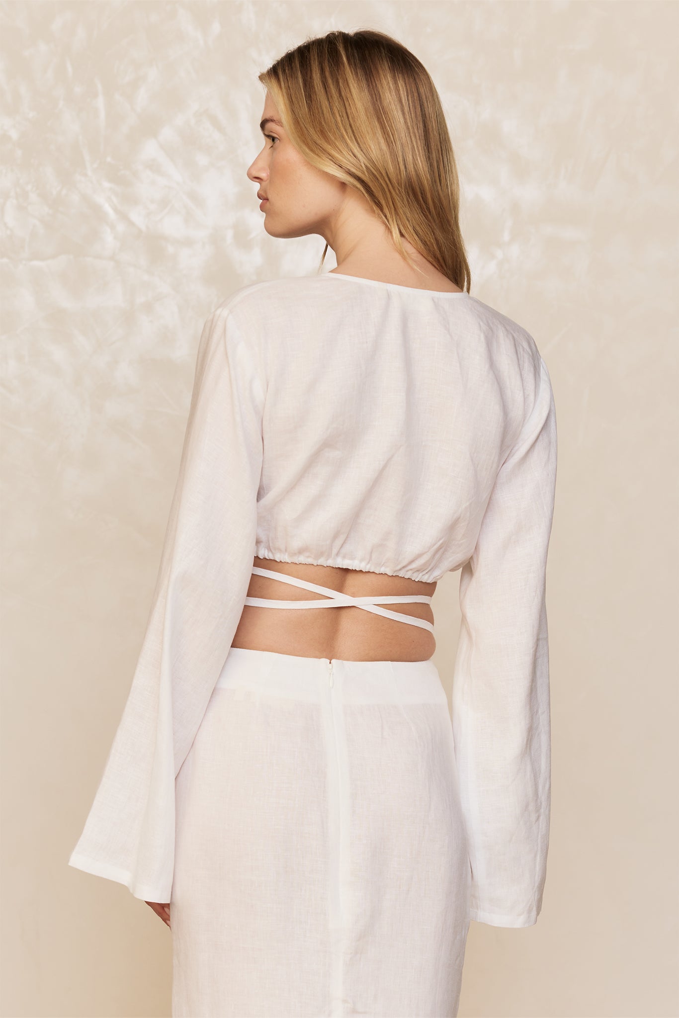Azores Top - White Linen - Image 6