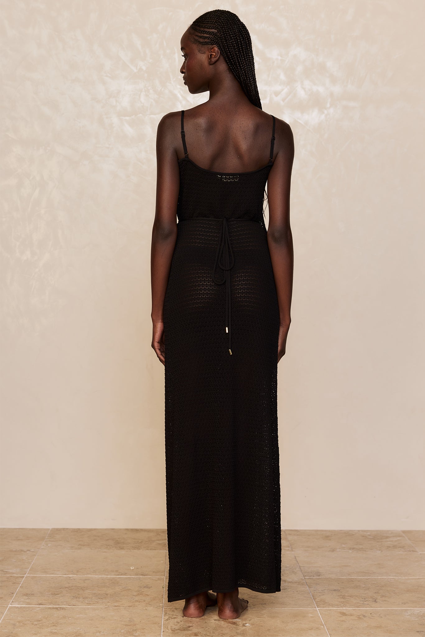 Levanzo Dress - Black Lace Crochet - Image 8