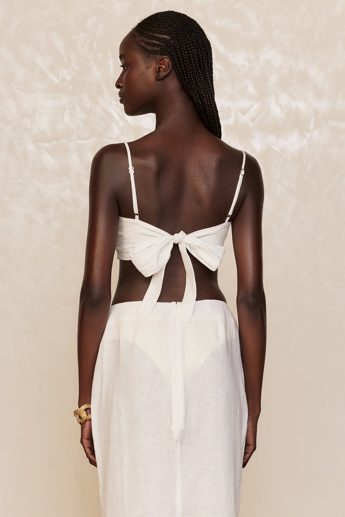 Fontelina Linen Skirt - White - Image 9