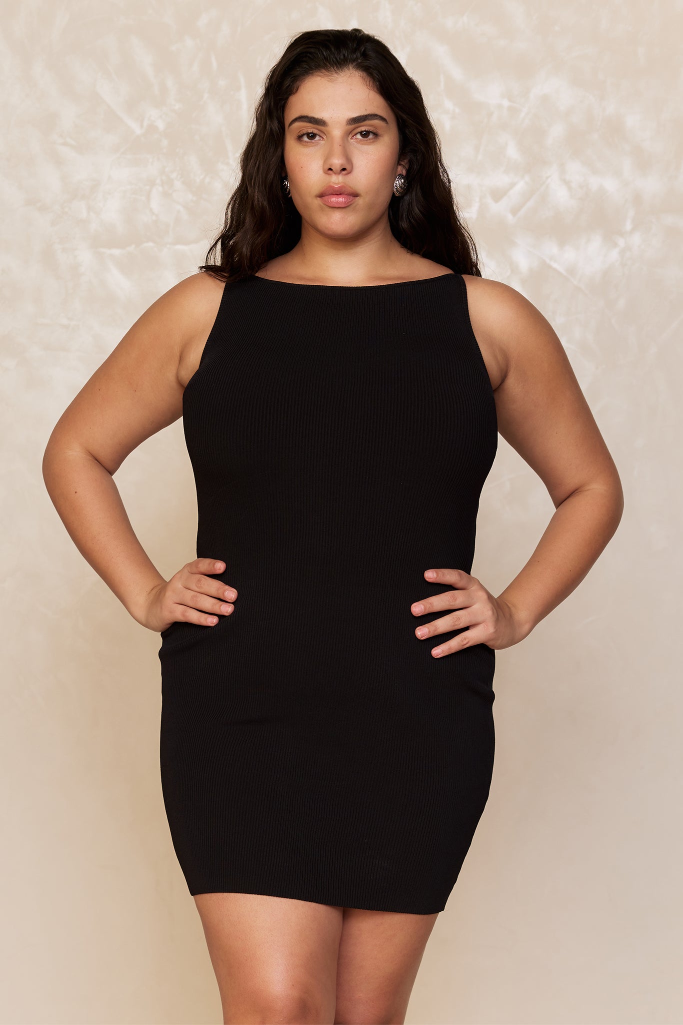 Camerelle Dress - Black Knit Rib - Image 4