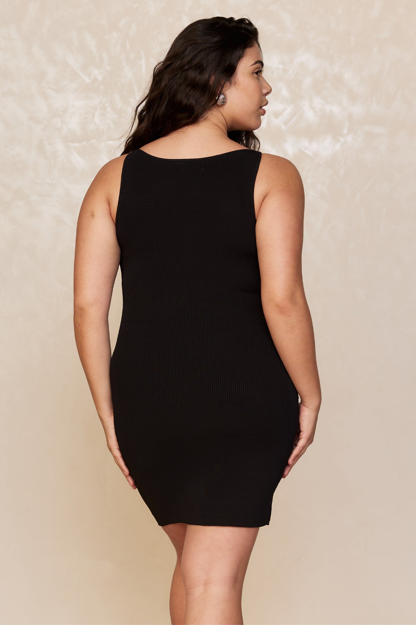 Camerelle Dress - Black Knit Rib - Image 3