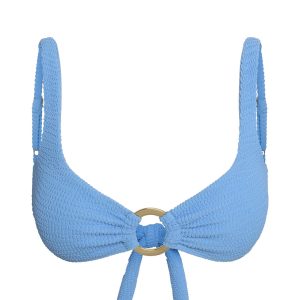 Barbuda Top - Azure Crinkle