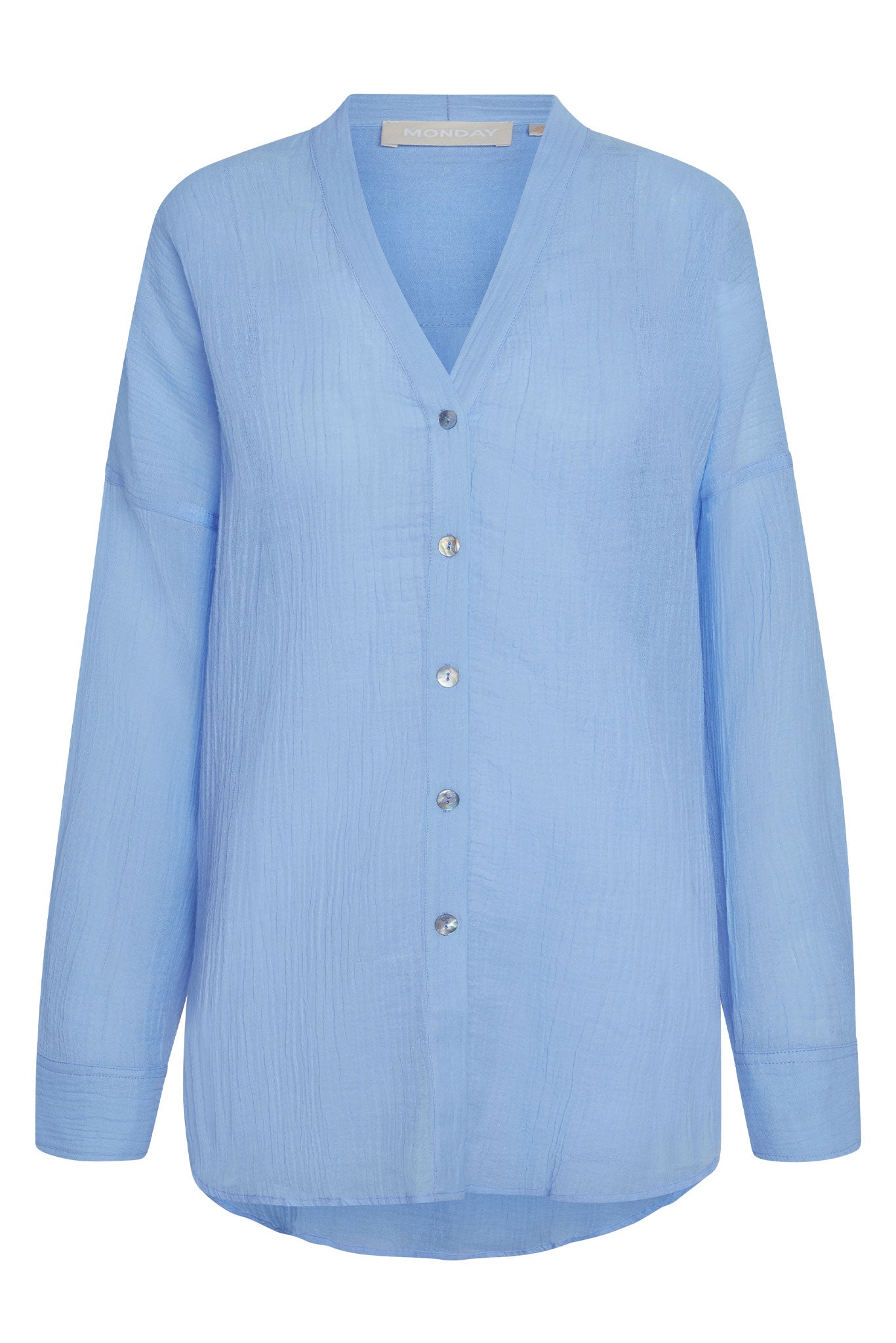 Barcelona Tunic - Sky Crinkle Linen