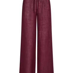Belize Pant - Fig Crinkle Linen