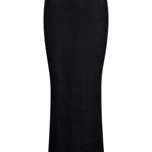 Fontelina Linen Skirt - Black Linen