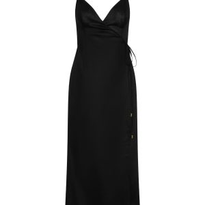Levanzo Dress - Black Linen